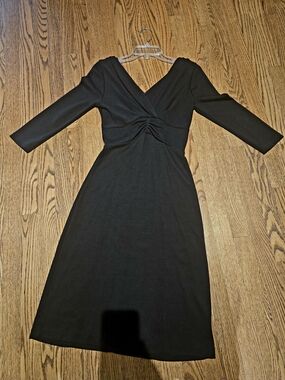 Banana Republic Classic Black Twist-Front Women's Dress - Size 8